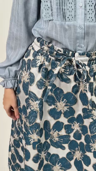 Lollys Laundry BristolLL Midi Nederdel Skirt Blå