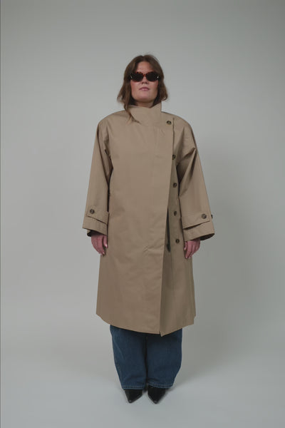 Lollys Laundry RussiLL lang Frakke Outerwear Mørkebrun