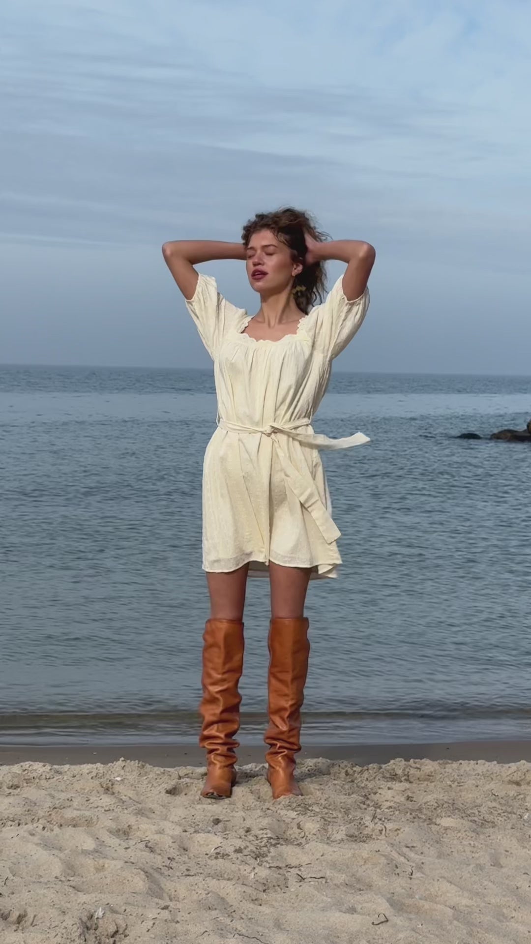 Lollys Laundry SasharLL kort kjole Dress Creme