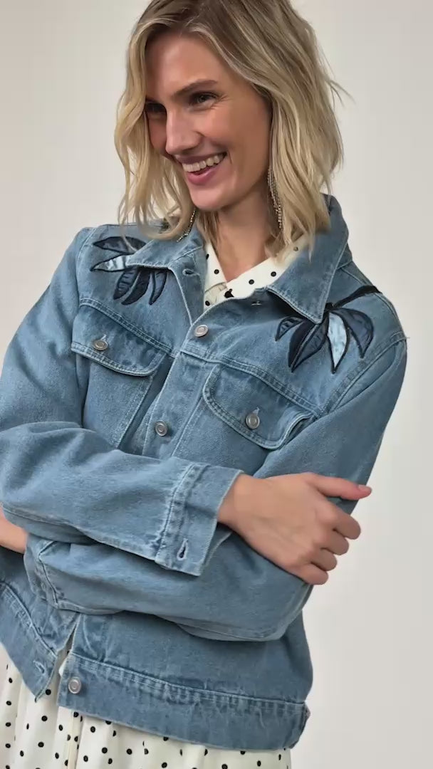 Lollys Laundry BirdLL Denimjakke Jacket 100 Washed Denim