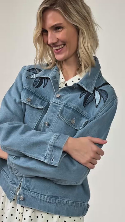 Lollys Laundry BirdLL Denimjakke Jacket 100 Washed Denim