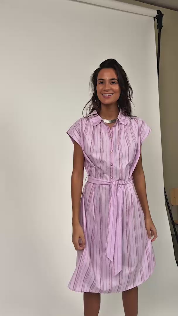 Lollys Laundry BeyLL Midi Kjole Dress Lilla