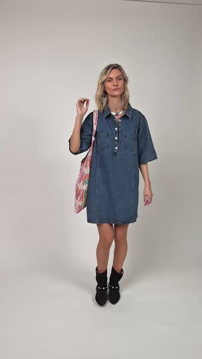 Lollys Laundry MolaLL Denimkjole Dress Blå