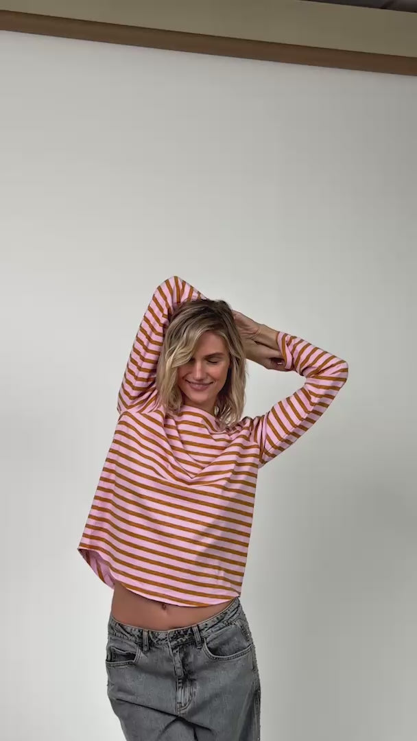 Lollys Laundry LivaLL langærmet T-Shirt T-shirt Lyserød