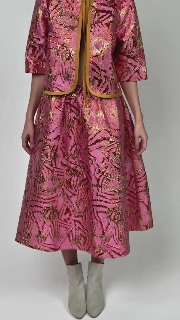 Lollys Laundry BristolLL Midi Nederdel Skirt Pink