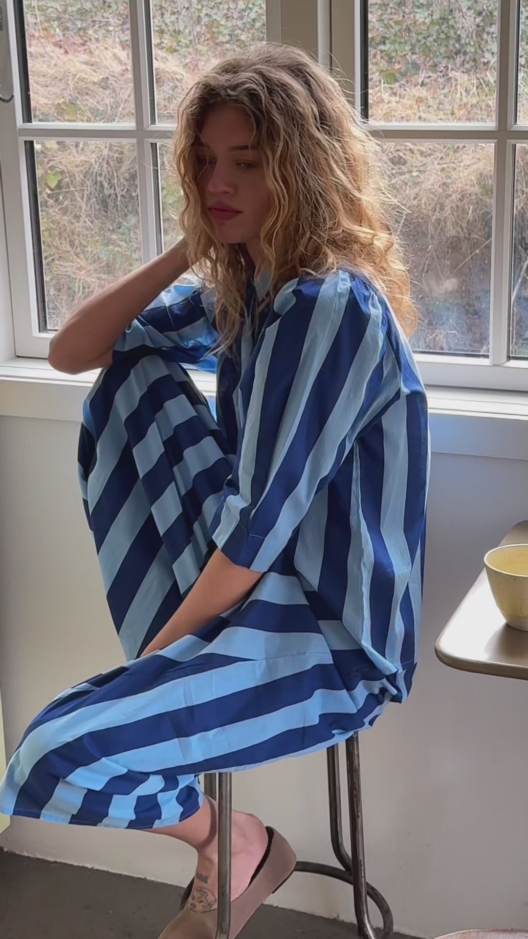 Lollys Laundry AkaneLL Midi Nederdel Skirt Blå