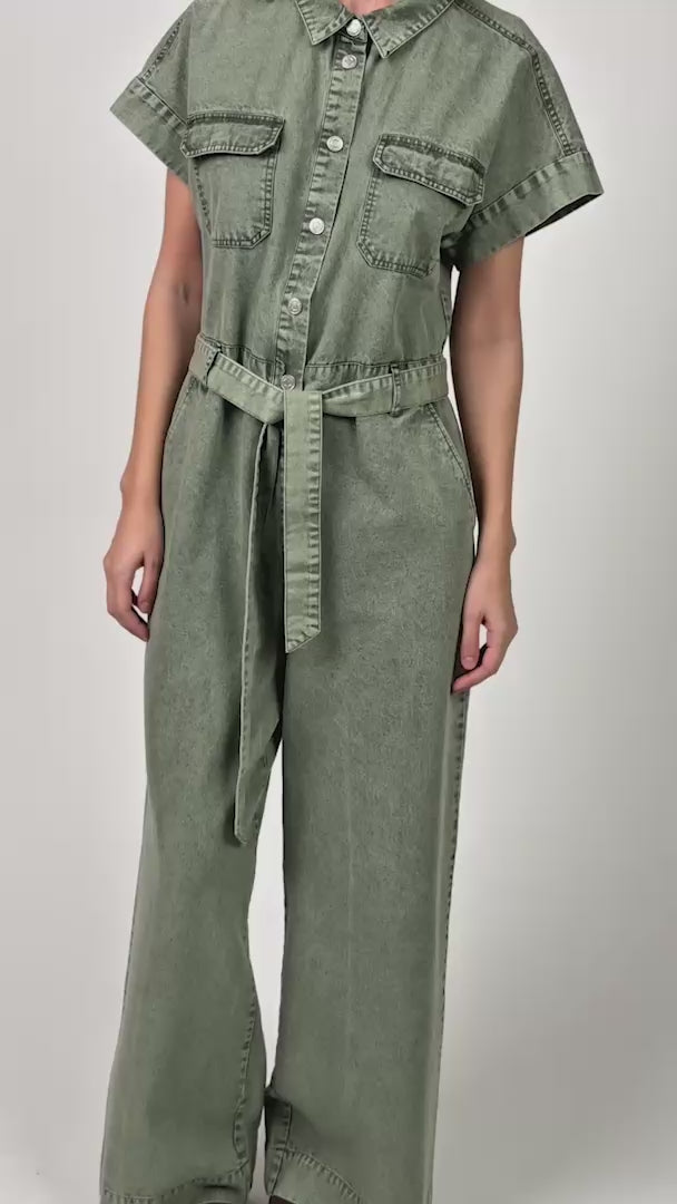 Lollys Laundry MathildeLL Jumpsuit Jumpsuit Støvet grøn