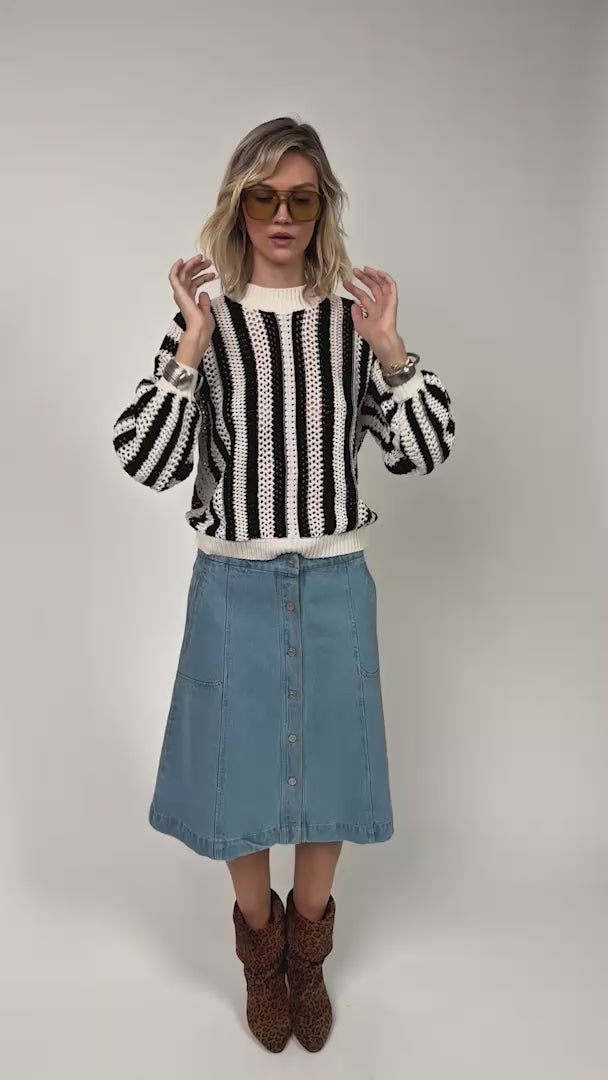 Lollys Laundry LusaLL Striktrøje Jumper 99 Black