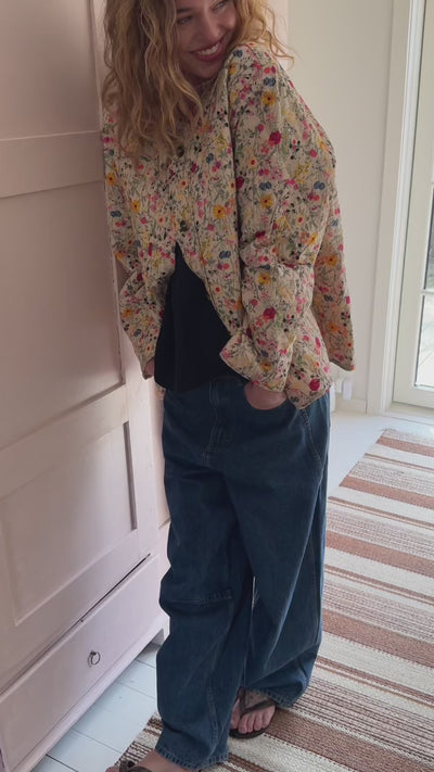 Lollys Laundry LilyLL Quiltet Jakke Jacket Blomsterprint