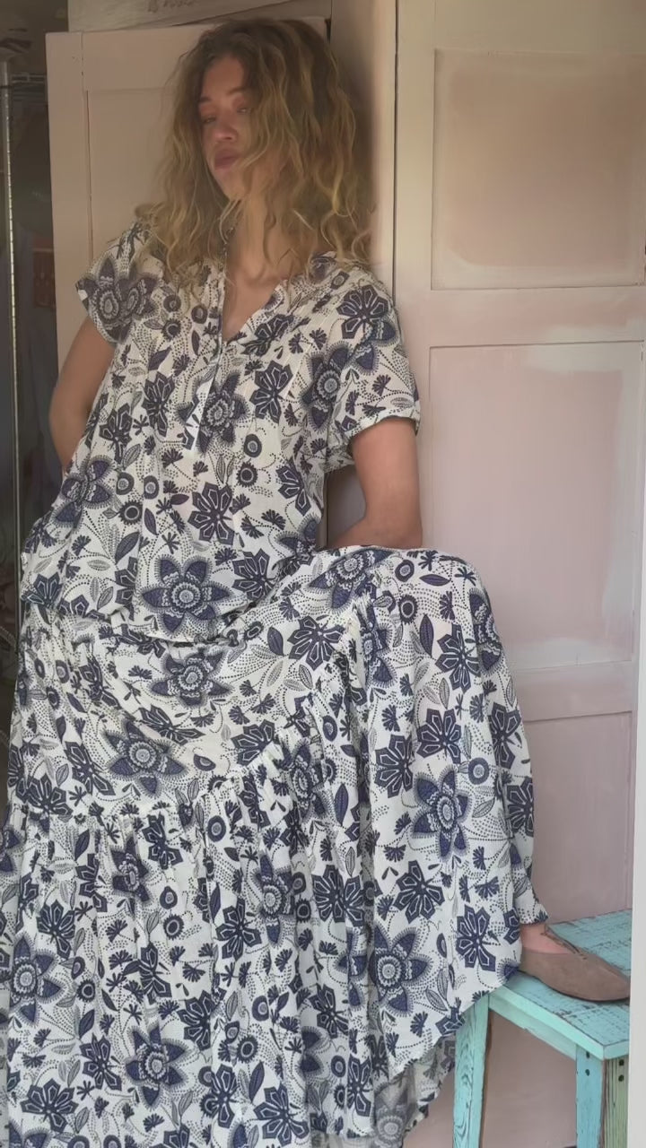 Lollys Laundry SunsetLL Maxi Nederdel Skirt Blå